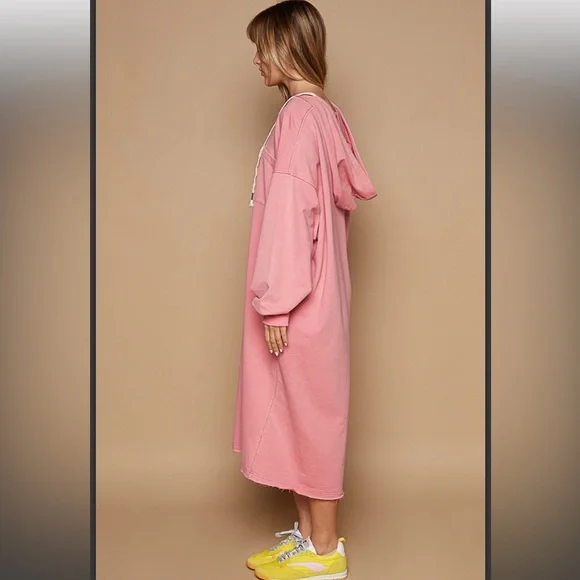 11 $38 start 1 left ❤️POL VINTAGE WASHED HOODED DRESS - Picture 2 of 5